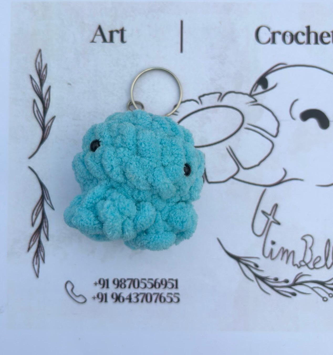 Crochet Mini Octopus Keychain