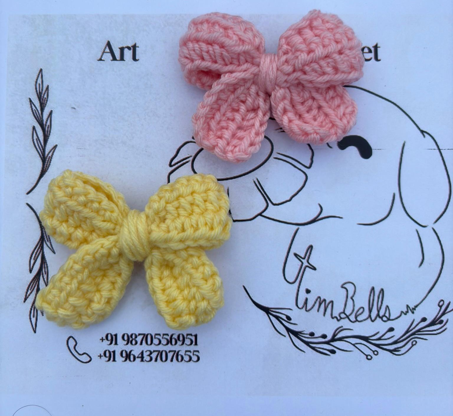 Crochet Bow Hairclips
