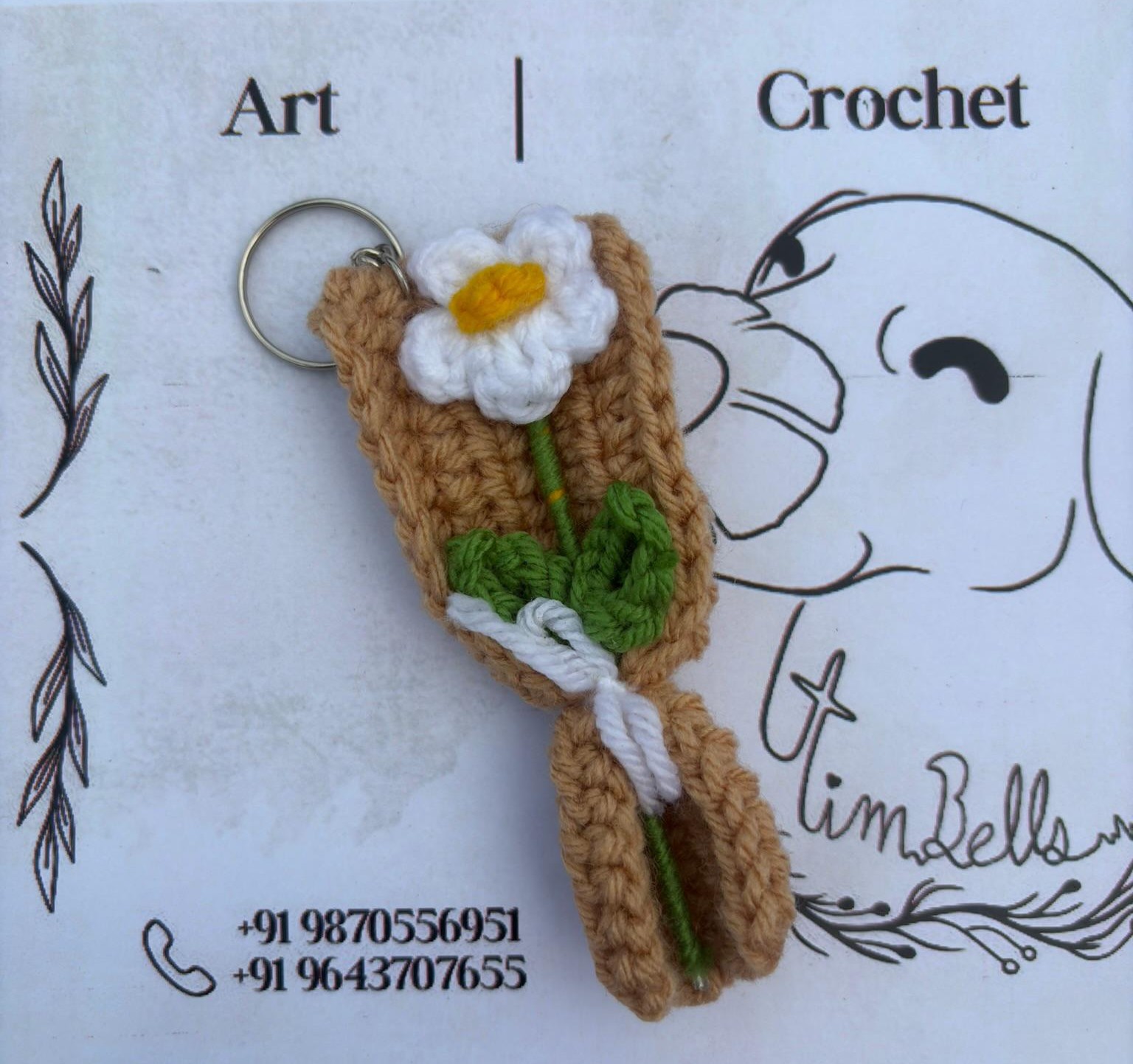 Crochet Bouquet Keychain